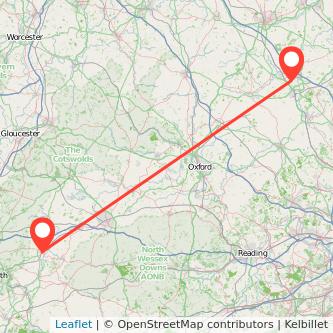 Milton Keynes Chippenham train map