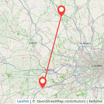 Milton Keynes Basingstoke train map