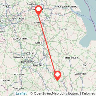 Milton Keynes Barnsley bus map