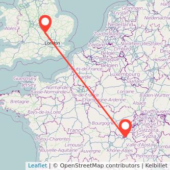 Milton Keynes Geneva train map