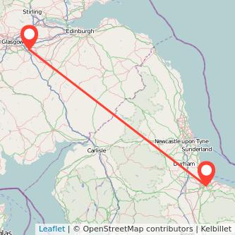 Middlesbrough Motherwell train map
