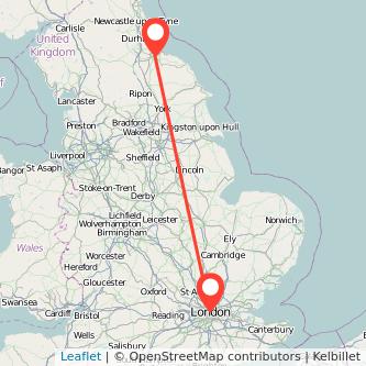 Middlesbrough London bus map