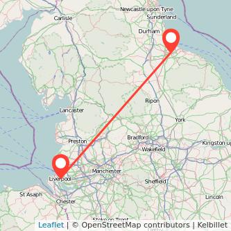 Middlesbrough Liverpool train map