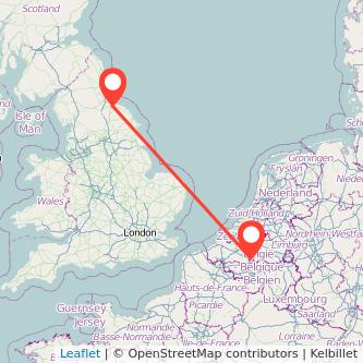 Middlesbrough Brussels bus map