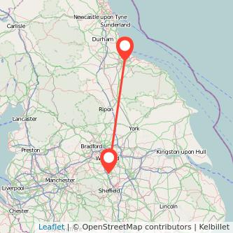 Middlesbrough Barnsley train map