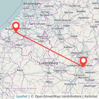 Gent Heidelberg Bahn Karte