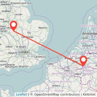 Market Harborough Brussels train map