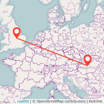 Market Harborough Budapest train map