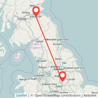 Mansfield Edinburgh bus map