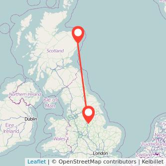 Mansfield Aberdeen train map