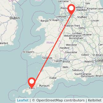 Manchester Truro train map