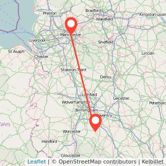 Manchester Stratford-upon-Avon train map