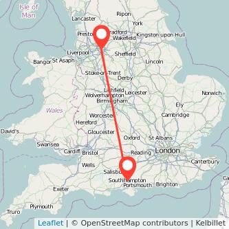 Manchester Southampton bus map