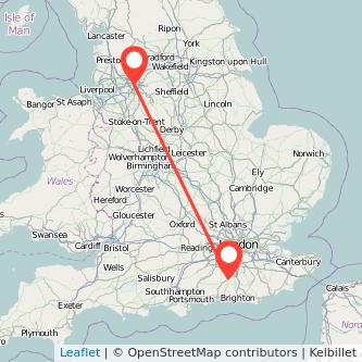 Manchester Horsham train map