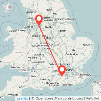 Manchester Guildford train map