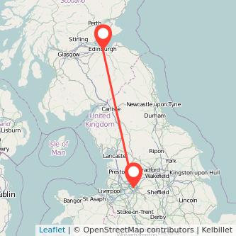 Manchester Edinburgh train map