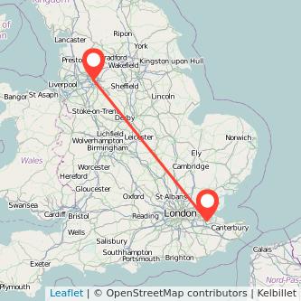 Manchester Chatham train map