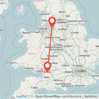 Manchester Bristol train map