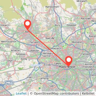 Manchester Bolton train map
