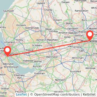 Manchester Birkenhead train map