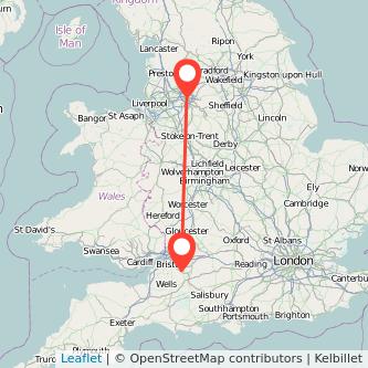 Manchester Bath bus map