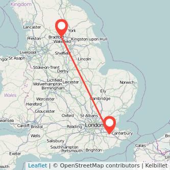 Maidstone Leeds train map