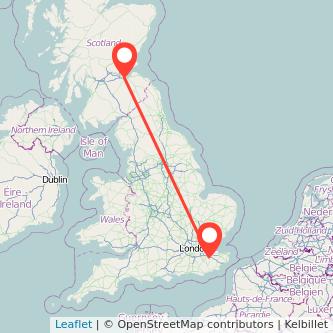 Maidstone Edinburgh train map