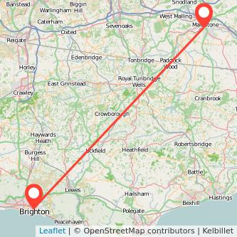 Maidstone Brighton train map