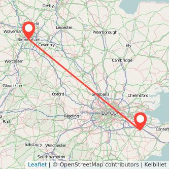 Maidstone Birmingham train map