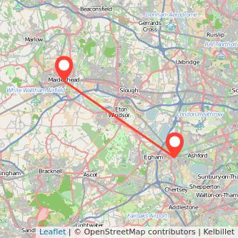 Maidenhead Staines train map