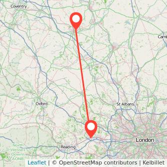 Maidenhead Northampton train map