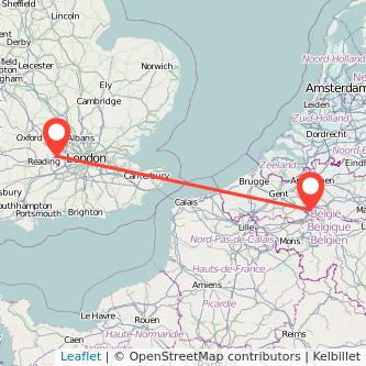 Maidenhead Brussels train map