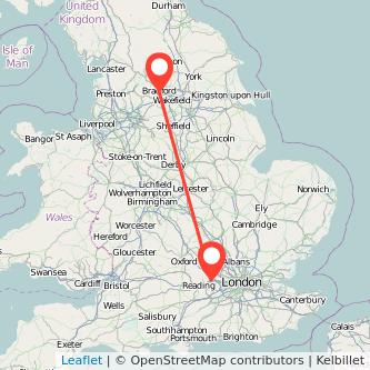 Maidenhead Bradford train map