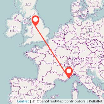 Macclesfield Nice train map