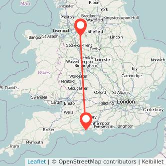 Macclesfield Bournemouth train map