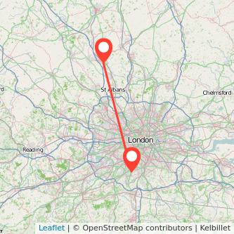 Luton Sutton train map