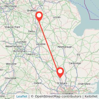 Luton Mansfield train map