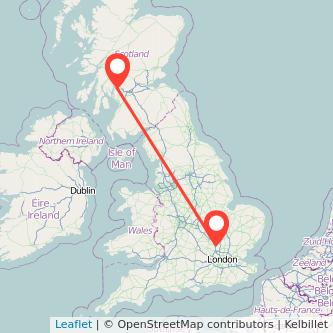 Luton Greenock train map