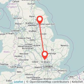 Luton Goole train map