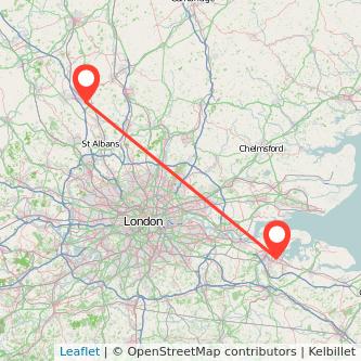 Luton Gillingham bus map