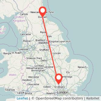 Luton Durham bus map