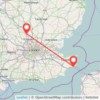 Luton Dover train map