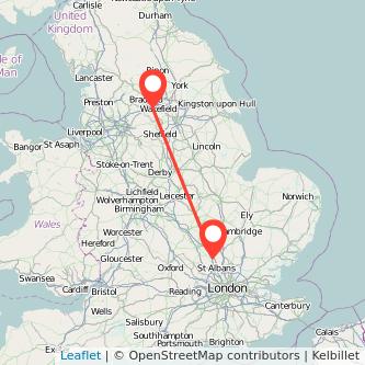 Luton Dewsbury bus map