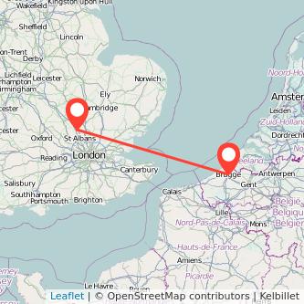 Luton Bruges bus map