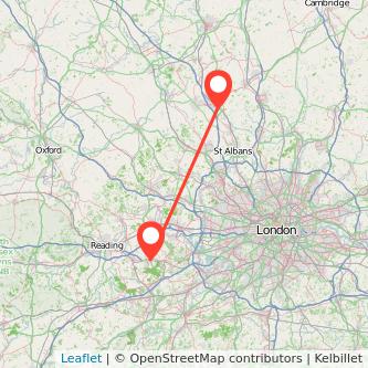 Luton Bracknell bus map