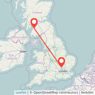 Luton Ayr train map