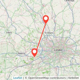 Luton Ascot bus map