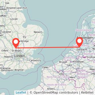 Luton Rotterdam train map