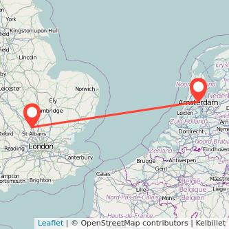 Luton Amsterdam train map