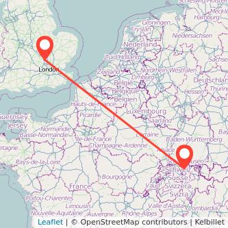 Luton Zurich train map